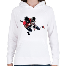 PRINTFASHION NFL Touchdown - Női kapucnis pulóver - Fehér női pulóver, kardigán
