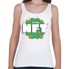 PRINTFASHION NFT vagyok - non fungibe token - Női atléta - Fehér női trikó