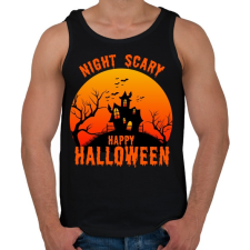 PRINTFASHION Nigh Scary Halloween - Férfi atléta - Fekete atléta, trikó