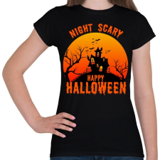 PRINTFASHION Nigh Scary Halloween - Női póló - Fekete női póló