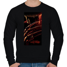 PRINTFASHION Nightmare on Elm street - Férfi pulóver - Fekete
