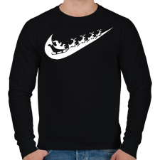 PRINTFASHION nike márkaparódia fehér - Férfi pulóver - Fekete férfi pulóver, kardigán