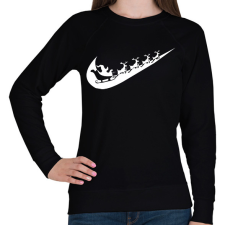 PRINTFASHION nike márkaparódia fehér - Női pulóver - Fekete női pulóver, kardigán