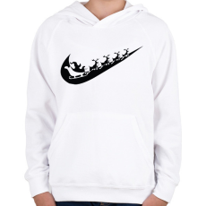 PRINTFASHION nike márkaparódia fekete - Gyerek kapucnis pulóver - Fehér