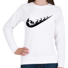 PRINTFASHION nike márkaparódia fekete - Női pulóver - Fehér női pulóver, kardigán