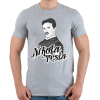 PRINTFASHION Nikola Tesla - Férfi póló - Sport szürke