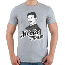 PRINTFASHION Nikola Tesla - Férfi póló - Sport szürke férfi póló