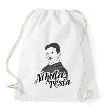 PRINTFASHION Nikola Tesla - Sportzsák, Tornazsák - Fehér tornazsák