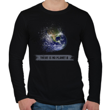 PRINTFASHION Nincs B bolygó - Férfi hosszú ujjú póló - Fekete férfi póló