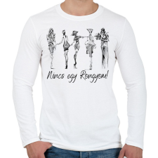 PRINTFASHION Nincs egy rongyom! - Férfi hosszú ujjú póló - Fehér férfi póló