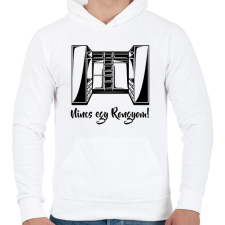 PRINTFASHION Nincs egy rongyom! - Férfi kapucnis pulóver - Fehér férfi pulóver, kardigán