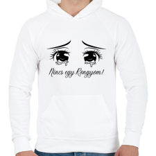 PRINTFASHION Nincs egy rongyom! - Férfi kapucnis pulóver - Fehér férfi pulóver, kardigán