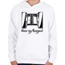 PRINTFASHION Nincs egy rongyom! - Gyerek kapucnis pulóver - Fehér gyerek pulóver, kardigán