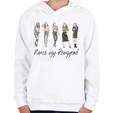 PRINTFASHION Nincs egy rongyom! - Gyerek kapucnis pulóver - Fehér gyerek pulóver, kardigán
