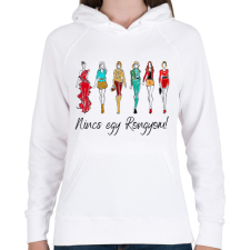 PRINTFASHION Nincs egy rongyom! - Női kapucnis pulóver - Fehér női pulóver, kardigán