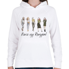 PRINTFASHION Nincs egy rongyom! - Női kapucnis pulóver - Fehér női pulóver, kardigán