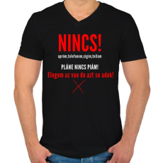 PRINTFASHION NINCS - Férfi V-nyakú póló - Fekete