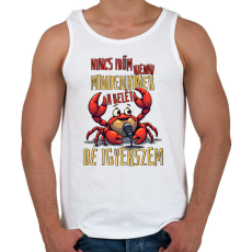 PRINTFASHION Nincs időm kienni a belét mindenkinek de igyekszem - Férfi atléta - Fehér