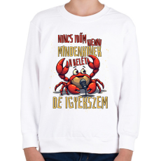 PRINTFASHION Nincs időm kienni a belét mindenkinek de igyekszem - Gyerek pulóver - Fehér