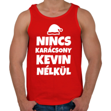 PRINTFASHION NINCS KARÁCSONY KEVIN NÉLKÜL - Férfi atléta - Piros atléta, trikó