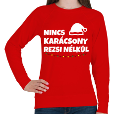 PRINTFASHION NINCS KARÁCSONY REZSI NÉLKÜL - Női pulóver - Piros