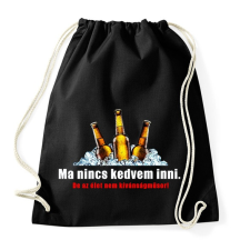 PRINTFASHION Nincs kedvem inni - Sportzsák, Tornazsák - Fekete tornazsák