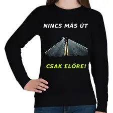 PRINTFASHION NINCS MÁS ÚT - Női pulóver - Fekete női pulóver, kardigán