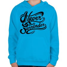 PRINTFASHION Nincs megállás - Gyerek kapucnis pulóver - Azúrkék gyerek pulóver, kardigán