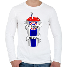 PRINTFASHION Nincs meggyes, nincs üzlet ST - Férfi hosszú ujjú póló - Fehér