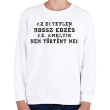 PRINTFASHION NINCS ROSSZ EDZÉS - Gyerek pulóver - Fehér gyerek pulóver, kardigán