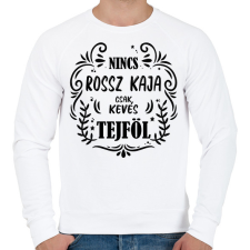 PRINTFASHION Nincs rossz kaja - Férfi pulóver - Fehér férfi pulóver, kardigán