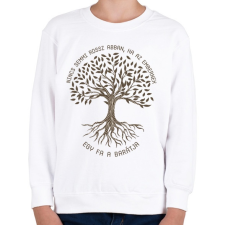 PRINTFASHION Nincs semmi rossz abban - Fa - Gyerek pulóver - Fehér gyerek pulóver, kardigán