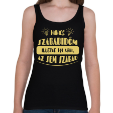 PRINTFASHION Nincs szabadidőm - Női atléta - Fekete női trikó