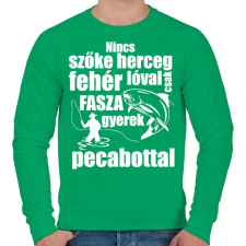 PRINTFASHION Nincs szőke herceg - Férfi pulóver - Zöld férfi pulóver, kardigán