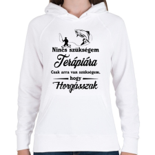 PRINTFASHION Nincs szükségem..  - Női kapucnis pulóver - Fehér női pulóver, kardigán