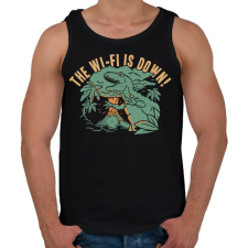 PRINTFASHION Nincs wifi - Férfi atléta - Fekete atléta, trikó