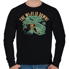 PRINTFASHION Nincs wifi - Férfi pulóver - Fekete férfi pulóver, kardigán