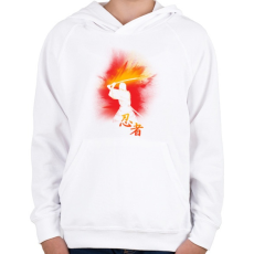 PRINTFASHION Nindzsa küldetés - Gyerek kapucnis pulóver - Fehér