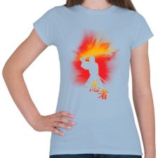 PRINTFASHION Nindzsa küldetés - Női póló - Világoskék női póló