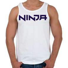 PRINTFASHION Ninja - Blue - Férfi atléta - Fehér