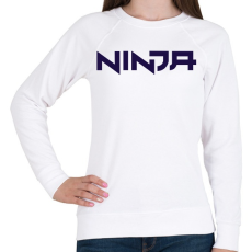 PRINTFASHION Ninja - Blue - Női pulóver - Fehér