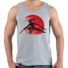 PRINTFASHION Ninja - Férfi atléta - Sport szürke atléta, trikó