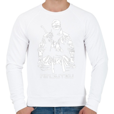 PRINTFASHION Ninja - Férfi pulóver - Fehér