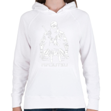 PRINTFASHION Ninja - Női kapucnis pulóver - Fehér női pulóver, kardigán