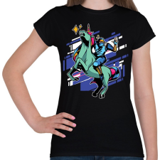 PRINTFASHION Ninja unikornis - Női póló - Fekete női póló