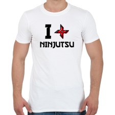 PRINTFASHION NINJUTSU - Férfi póló - Fehér férfi póló
