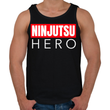 PRINTFASHION NINJUTSU HERO - Férfi atléta - Fekete atléta, trikó