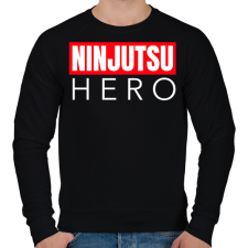 PRINTFASHION NINJUTSU HERO - Férfi pulóver - Fekete férfi pulóver, kardigán