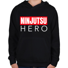 PRINTFASHION NINJUTSU HERO - Gyerek kapucnis pulóver - Fekete