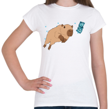 PRINTFASHION Nirvana capybara - Női póló - Fehér női póló